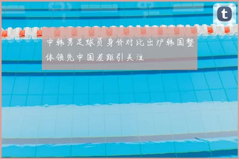 中韩男足球员身价对比出炉韩国整体领先中国差距引关注